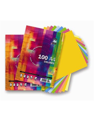 PAPEL A4 80G.100H 10/COL.TAURO 4022/100-A.4