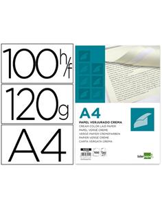 PAPEL VERJURADO A4 100H CREMA 120GR 31911