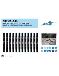 ESTUCHE GAMA ARTIST 12 BLUE AB-0717