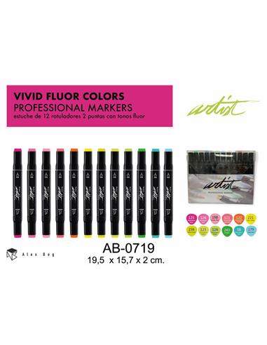 ESTUCHE GAMA ARTIST 12 VIVID FL. AB-0719