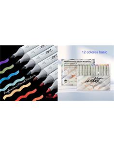 ESTUCHE 12 PROFES. BRUSH MARKERS AB-1212