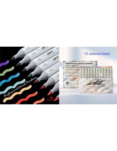 ESTUCHE 12 PROFES. BRUSH MARKERS AB-1212