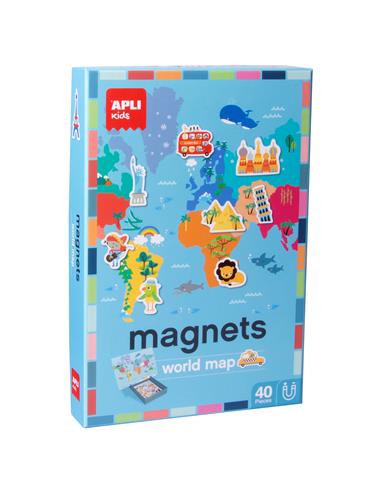 CAJA MAGNETICO MAPA MUNDI 40U 16494