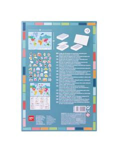 CAJA MAGNETICO MAPA MUNDI 40U 16494 2