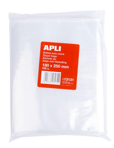 PQ.100 BOLSAS MINIGRIP 180x250MM APLI 13131