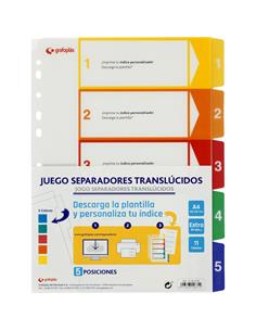 SEPARADORES PP 0,3 A4 5 POS. 41262200