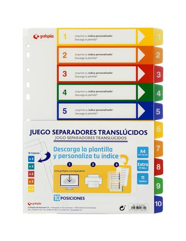 SEPARADORES PP 0,3 A4 10 POS. 41262300