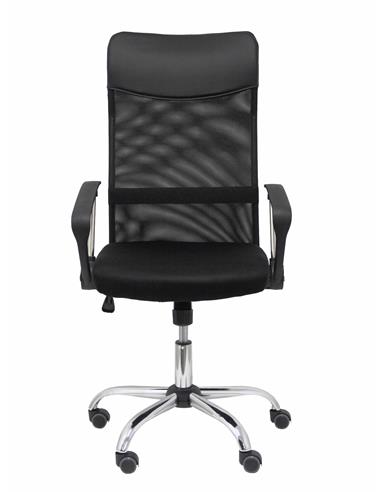 SILLA GONTAR RESPALDO MALLA COLOR NEGRA