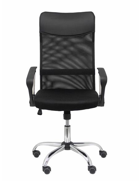 SILLA GONTAR RESPALDO MALLA COLOR NEGRA