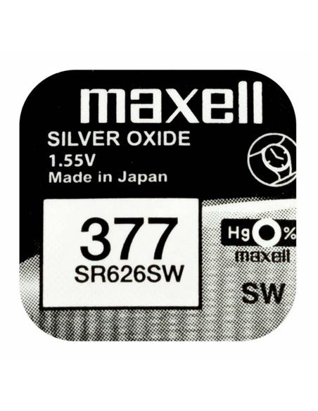 PILA MAXEL SR626SW 377 1,55 V. OX. PLATA