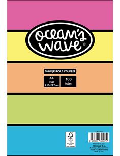 PAPEL A4 80 GR. 100H 5/COL. FLUOR OCW70032