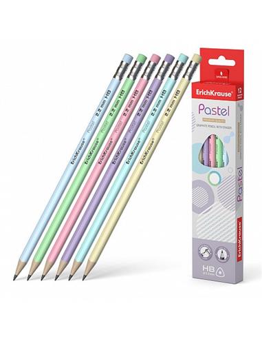 LAPICERO ERK TRIANG. PASTEL C/GOMA 56006