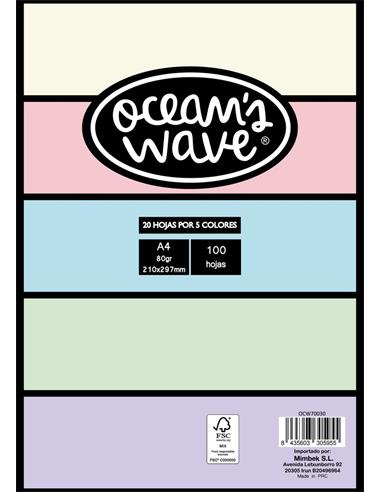 PAPEL A4 100H PASTEL 80 GR. OCW70030