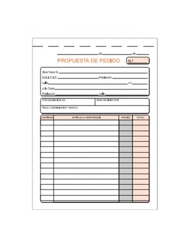 TALONARIO 4º P.PEDIDOS CTE. T-27