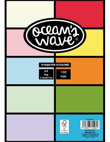 PAPEL A4 100 HOJAS 10/COL. OCW70031