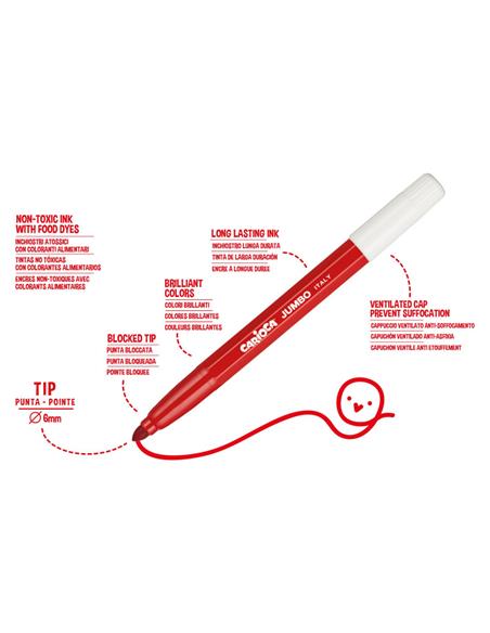 C/ROTULADOR JUMBO 12/C CARIOCA