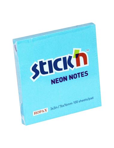 NOTAS ADHESIVAS 76x76 AZUL NEON 21209