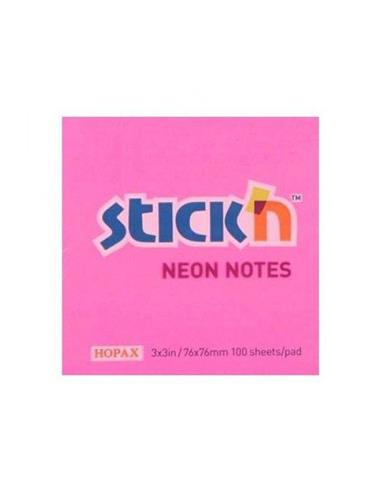 NOTAS ADHESIVAS 76x76 ROSA NEON 21165