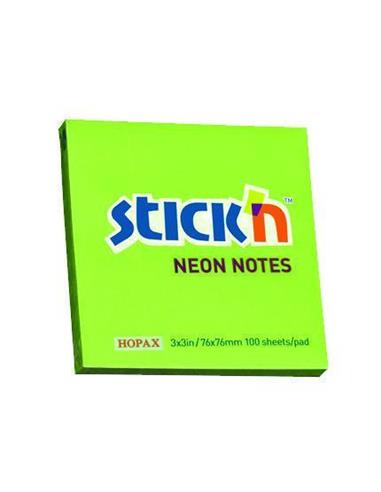 NOTAS ADHESIVAS 76x76 VERDE NEON 21167