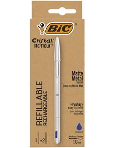 BOLIGRAFO BIC RENEW + 2 REC. BIC AZUL