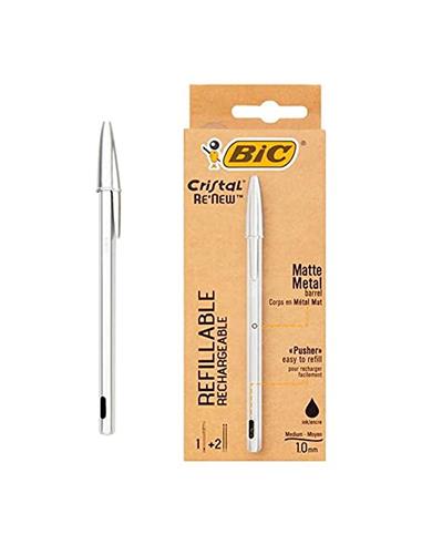 BOLIGRAFO BIC RENEW + 2 REC. BIC NEGRO