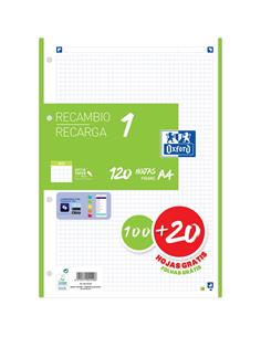 RECAMBIO OXFORD A4 100+20 H 400158059 VERDE