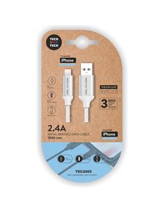 CABLE BLANCO USB-A A IPHONE 1M TEC2005