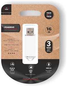 MEMORIA USB 16 GB. BLANCA TEC3005-16