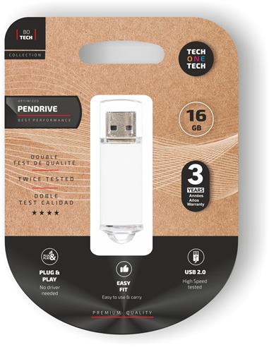 MEMORIA USB 16 GB. BLANCA TEC3005-16