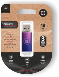 MEMORIA USB 16 GB. PU/AZ TEC4601-16