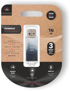 MEMORIA USB 16 GB. NE/GR TEC4604-16