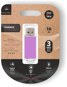 MEMORIA USB 16 GB. PURPURA TEC3009-16