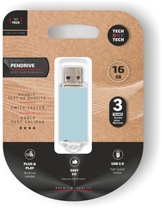 MEMORIA USB 16 GB. AZUL TEC3010-16