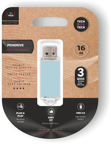 MEMORIA USB 16 GB. AZUL TEC3010-16