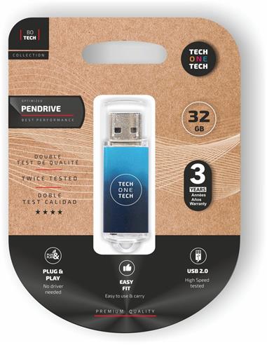 MEMORIA USB 32 GB. NE/AZ TEC4603-32