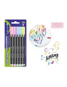 ROTULADOR LETTERING PASTEL 6C 329948