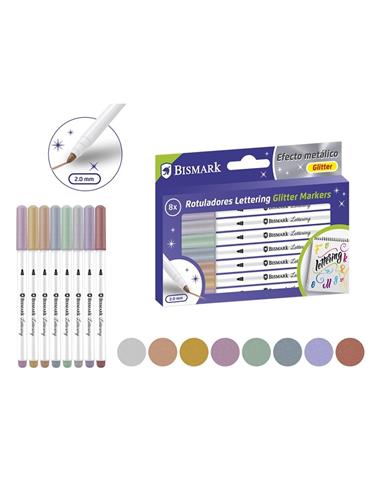 ROTULADOR LETTERING GLITTER 8C 330338