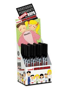 ROTULADOR ROPA UNI PNA-125 NEGRO 36U 2