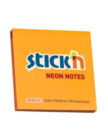 NOTAS ADHESIVAS 76x76 NARANJA NEON 21164