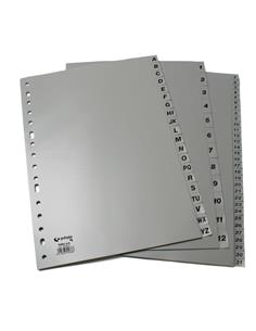INDICE NUMERICO 1-12 A-4 PLASTICO