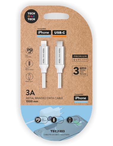 CABLE PD BLANCO USB-C A APPLE TEC2203
