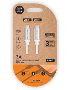 CABLE PD BLANCO USB-C A USB-C TEC2204