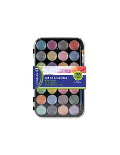 ACUARELAS 28 COL. Y PINCEL 332259 BISMARK