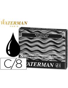 C/8 CARTUCHO PLUMA WATERMAN NEGRO
