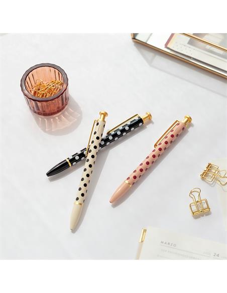 BOLIGRAFO CHARUCA TOPOS NEGRO