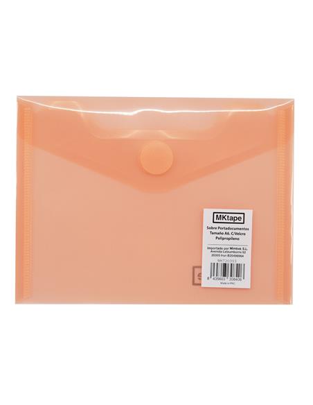 SOBRE PORTAD. VELCRO A6 MKTAPE COL.