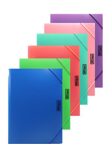 CARPETA GOMAS SOLAPA PP A5 MKTAPE COL.