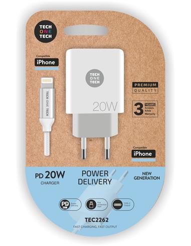 CARGADOR PD 20W + CAB. IPHONE TEC2262