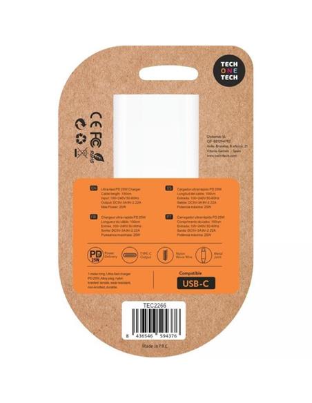CARGADOR ULTRAR. + CABLE USB-C TEC2266