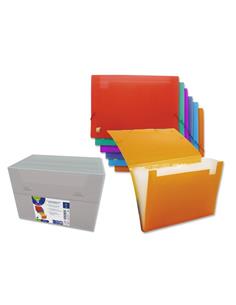 CARPETA PP FUELLE.13 DEP. COLOR POESSA